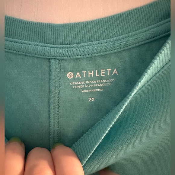 Athleta sundown sweatshirt II size 2X gulf green nwt - Picture 8 of 10